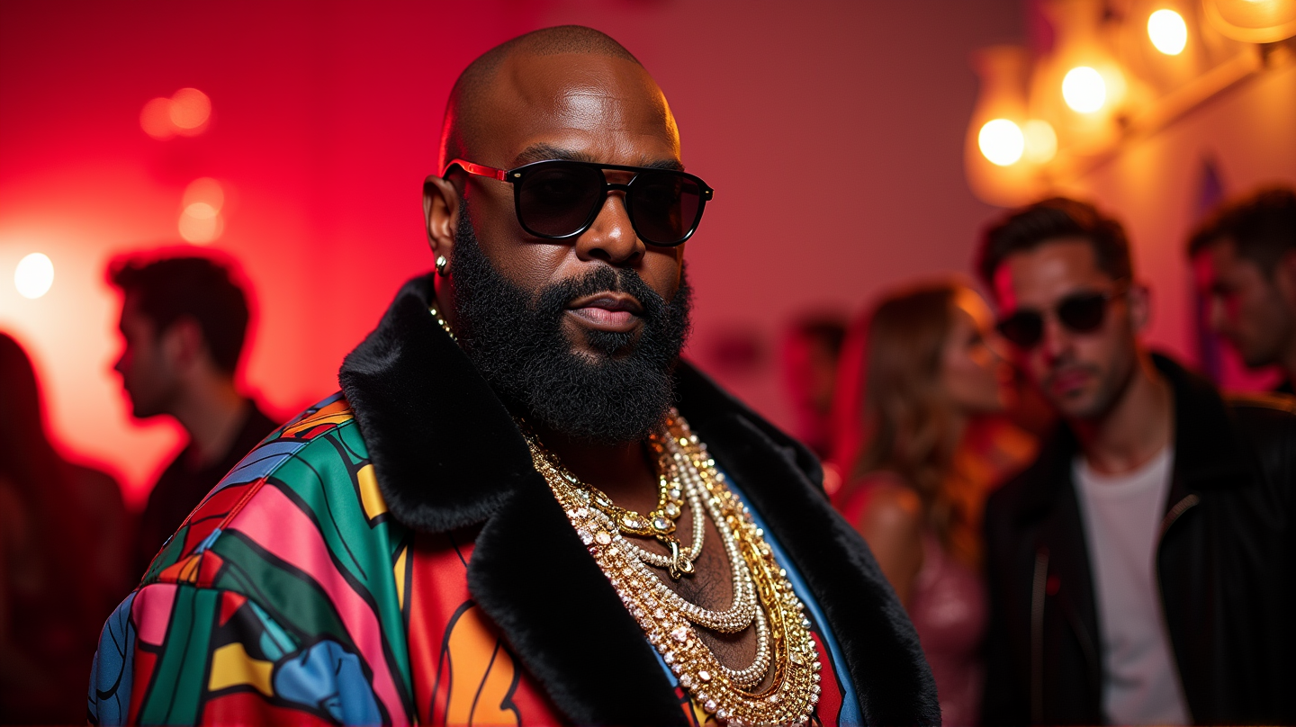 Rick Ross Unveils Fashion-Forward Designer Bag Collection at Hollywood Extravaganza