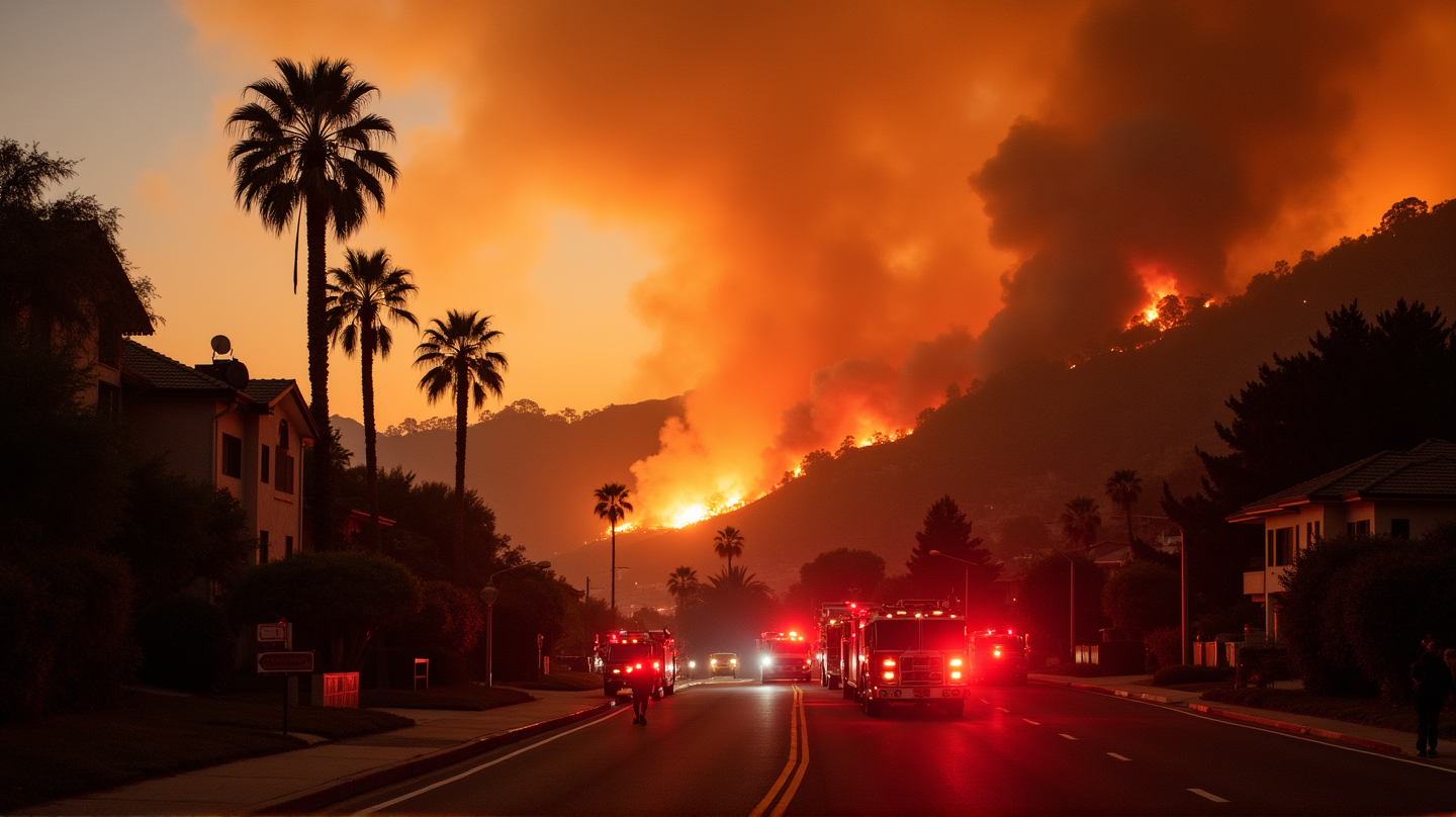 Fiery Danger in Hollywood Hills: Homes Under Threat