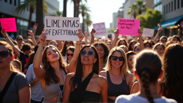 Voices of Resistance Echo in West Hollywood: A March Against Authoritarianism