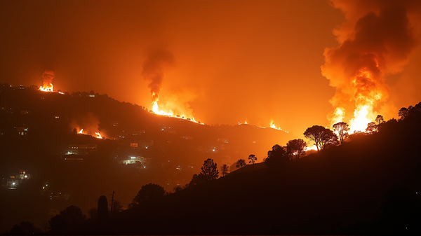 Scorching Flames Threaten Hollywood Hills with Blaze Near Homes